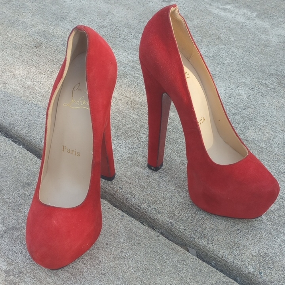 Red Christian Louboutin High Heel Pumps